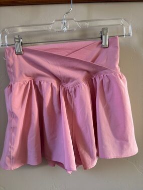 Women’s Pink Flared Shorts - High Waist